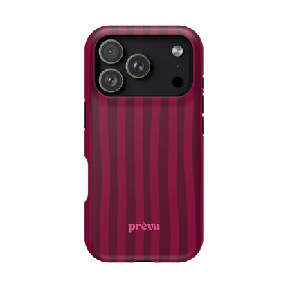 Burgandy Stripes x Ava Dudderar Phone Case