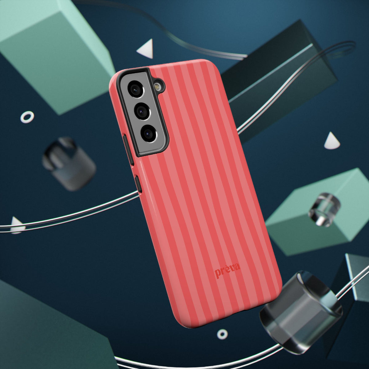 Coral Stipes Phone Case