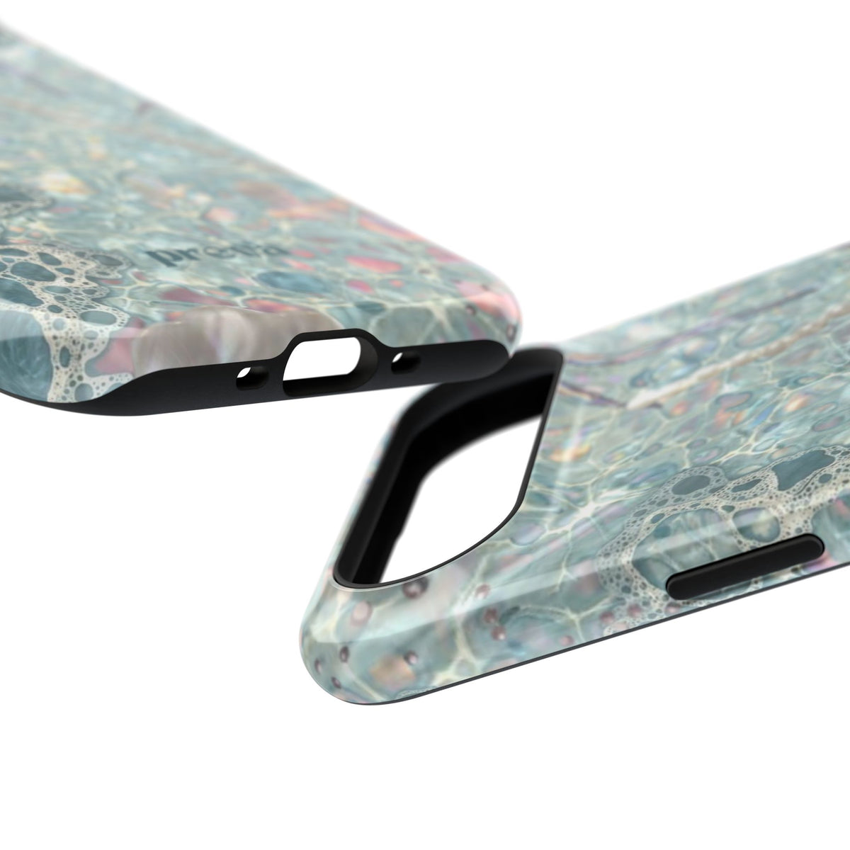 Marbled Seafoam Impact-Resistant Phone Case
