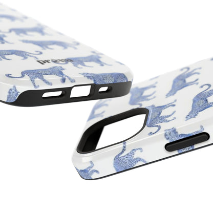 Blue Leopard Pattern Phone Case