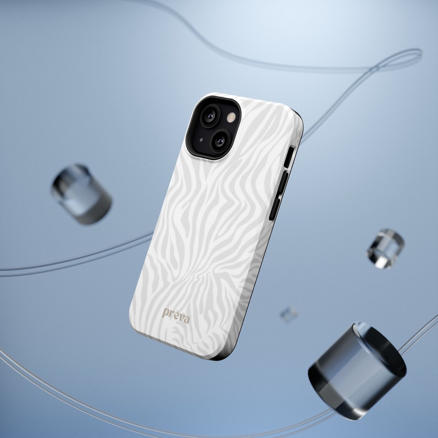 Zebra White Wave Phone Case