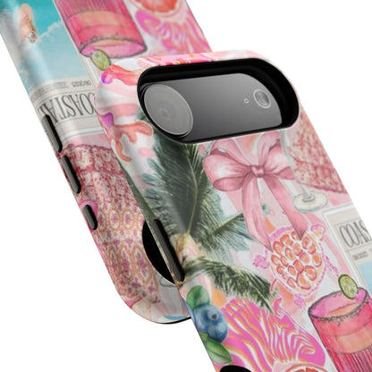 Pink Cocktail Collage Phone Case