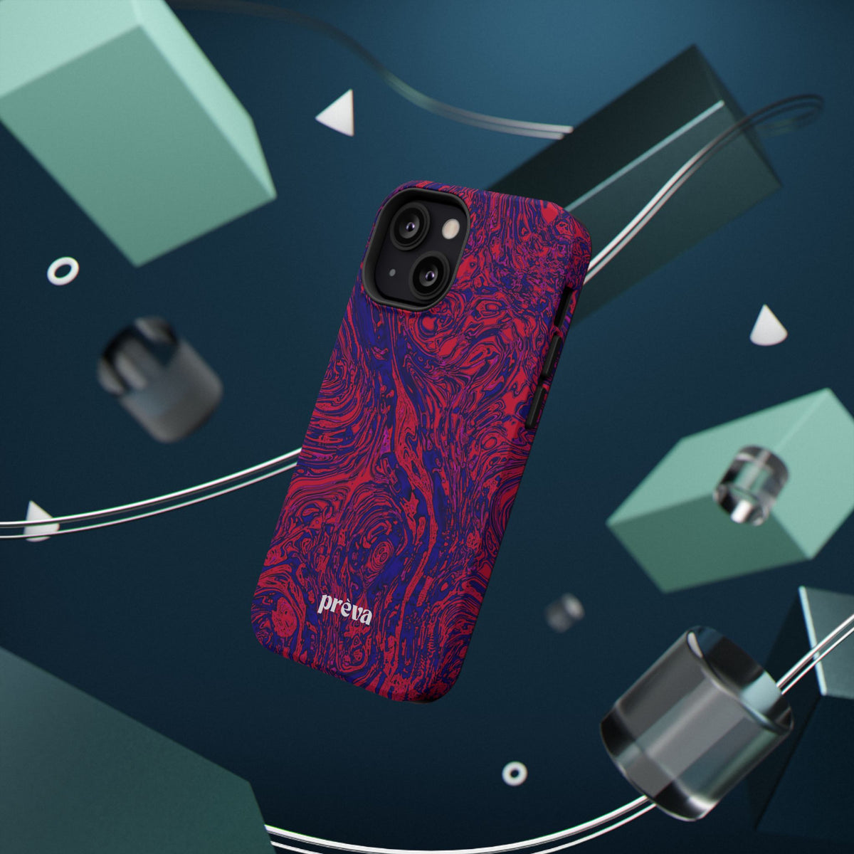 Marbled Red & Purple Impact Phone Case