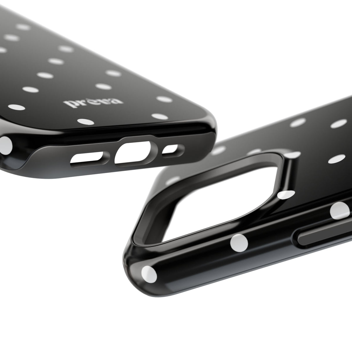 Black with White Polka Dots Phone Case