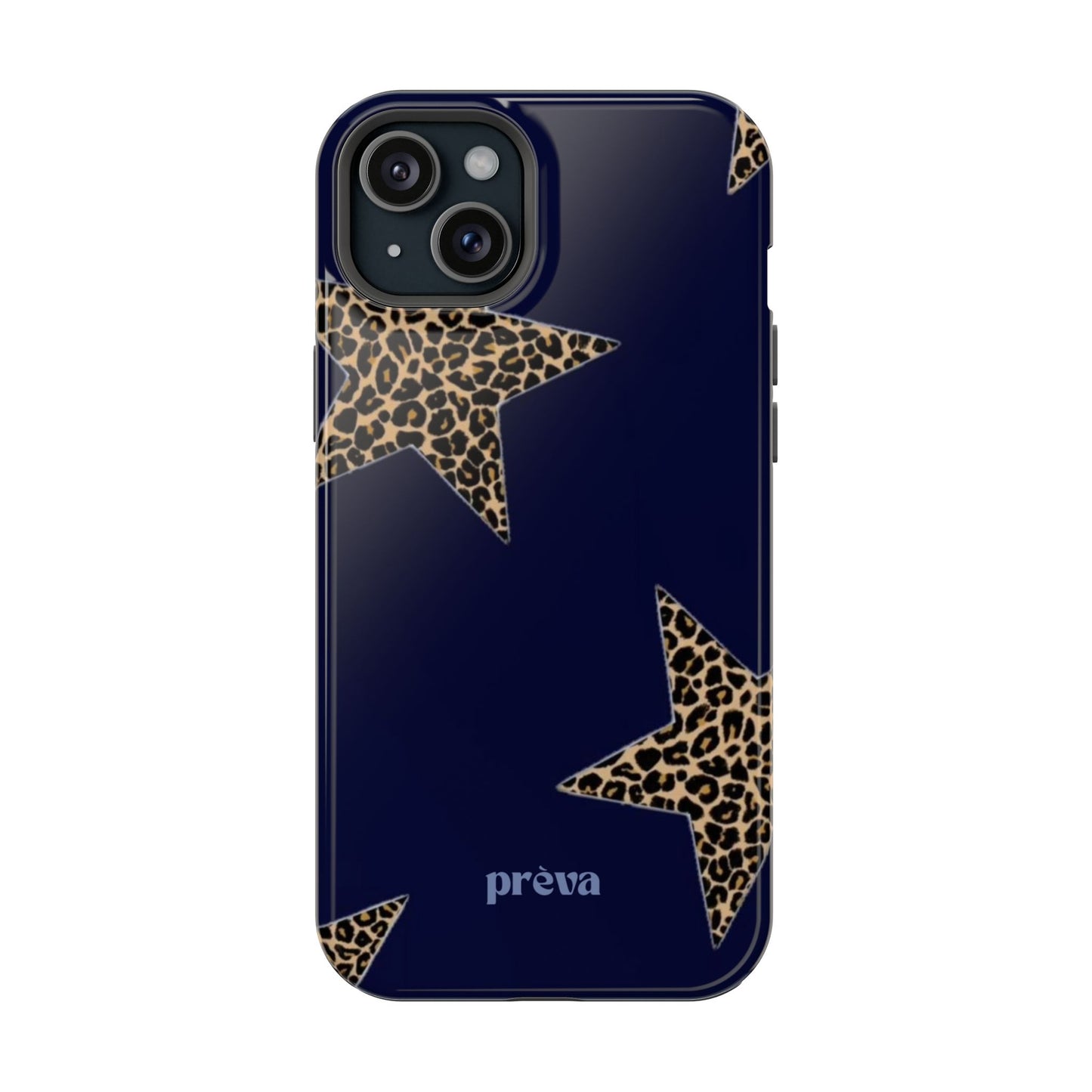 Navy Leopard Star Phone Case