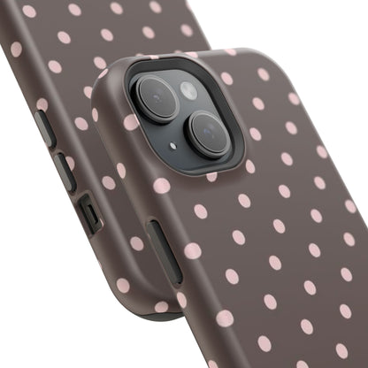 Brown and Pink Polka Dot Phone Case