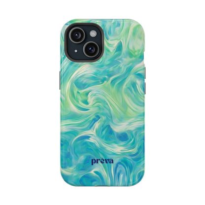 Teal & Green Swirl Phone Case