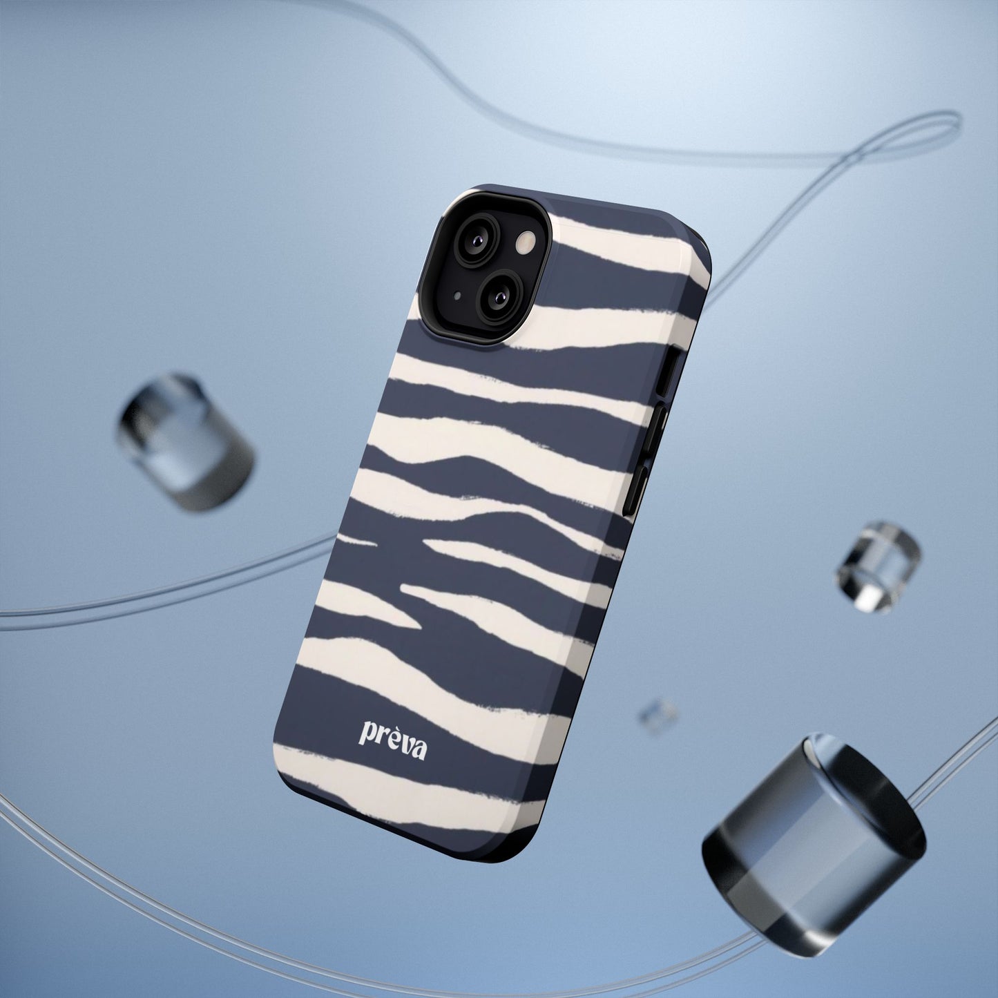 Navy & Cream Zebra Phone Case