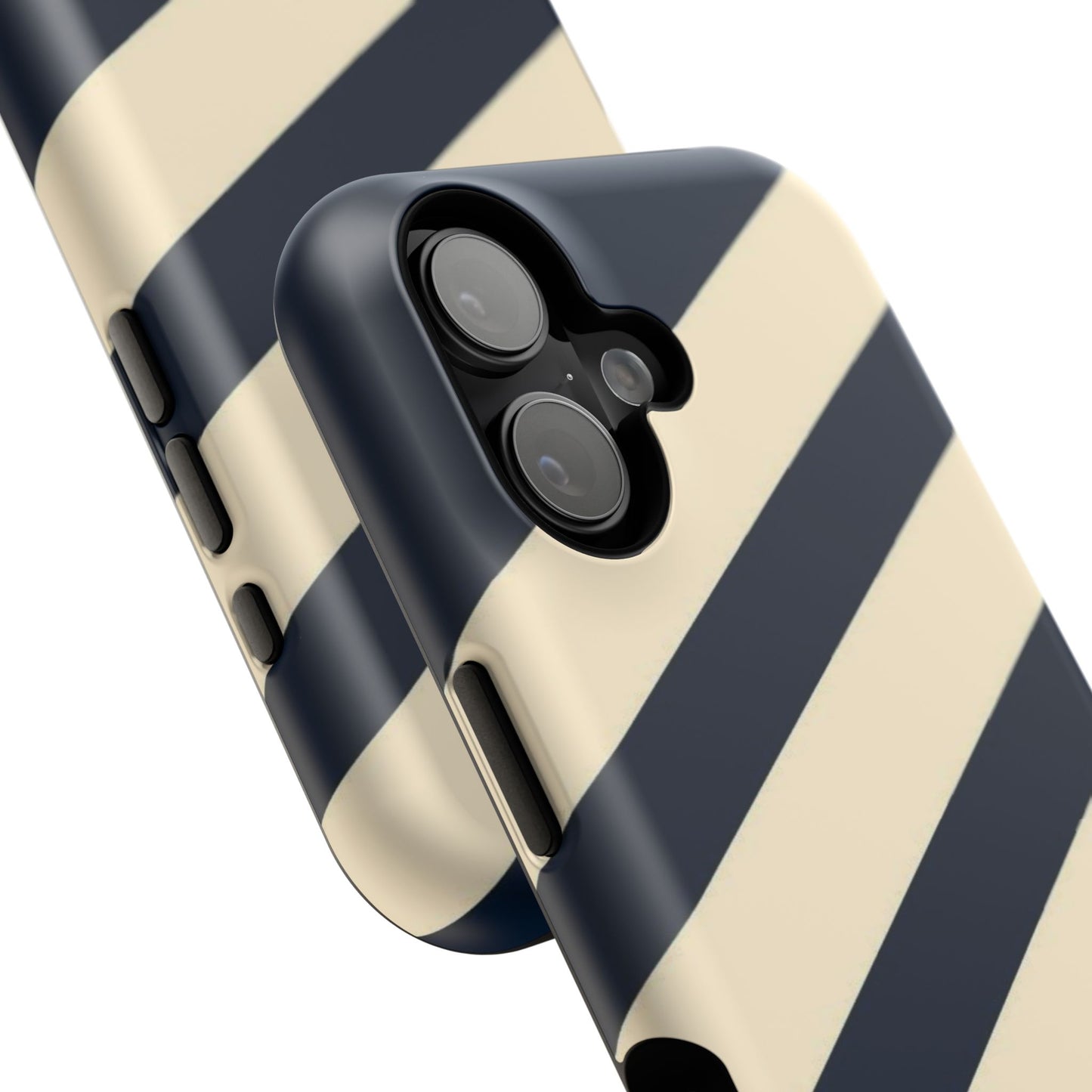 Striped Navy & Cream Phone Case