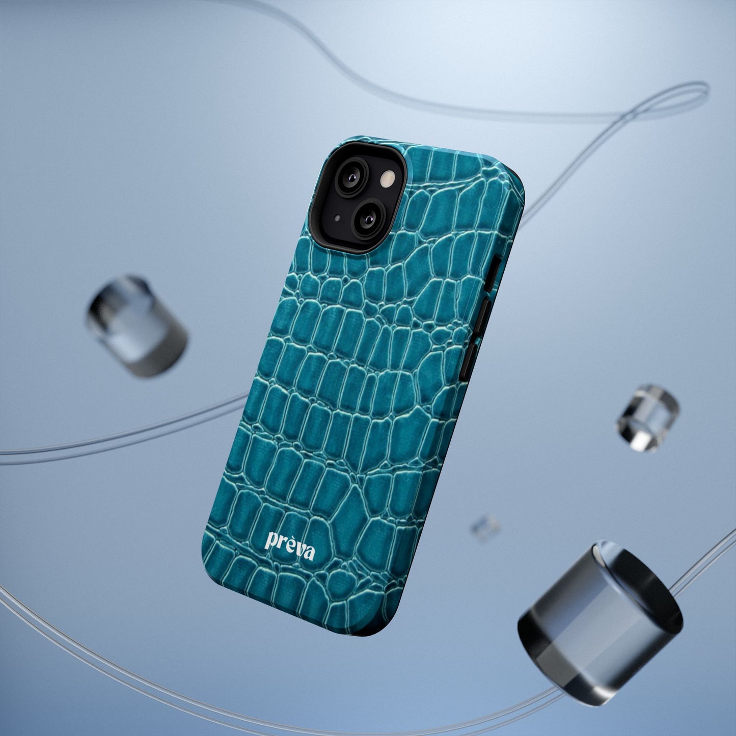 Teal Croc Phone Case
