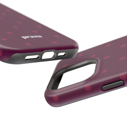 Maroon Polka Dots Phone Case
