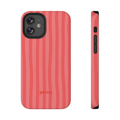 Coral Stipes Phone Case
