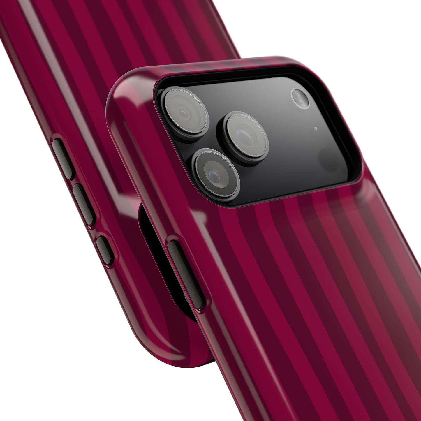 Burgandy Stripes x Ava Dudderar Phone Case