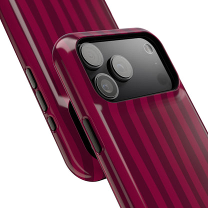 Burgandy Stripes x Ava Dudderar Phone Case