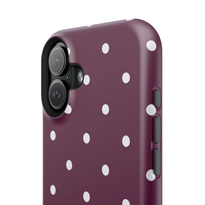 Maroon Polka Dot Phone Case