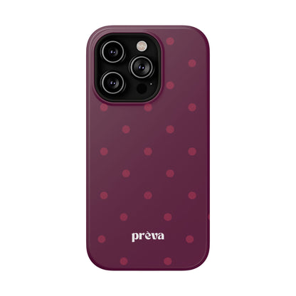 Maroon Polka Dots Phone Case