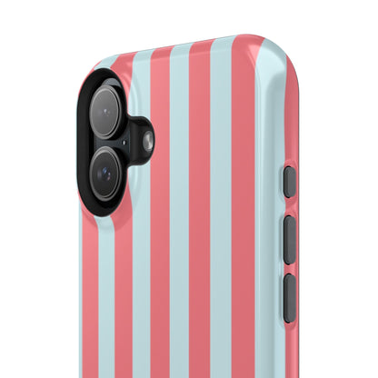 Coral & Teal Stripes Phone Case