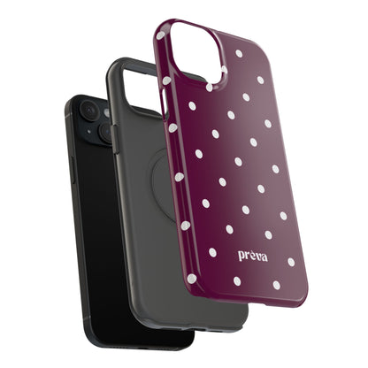 Maroon Polka Dot Phone Case