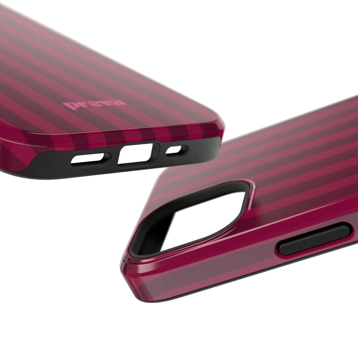 Burgandy Stripes x Ava Dudderar Phone Case