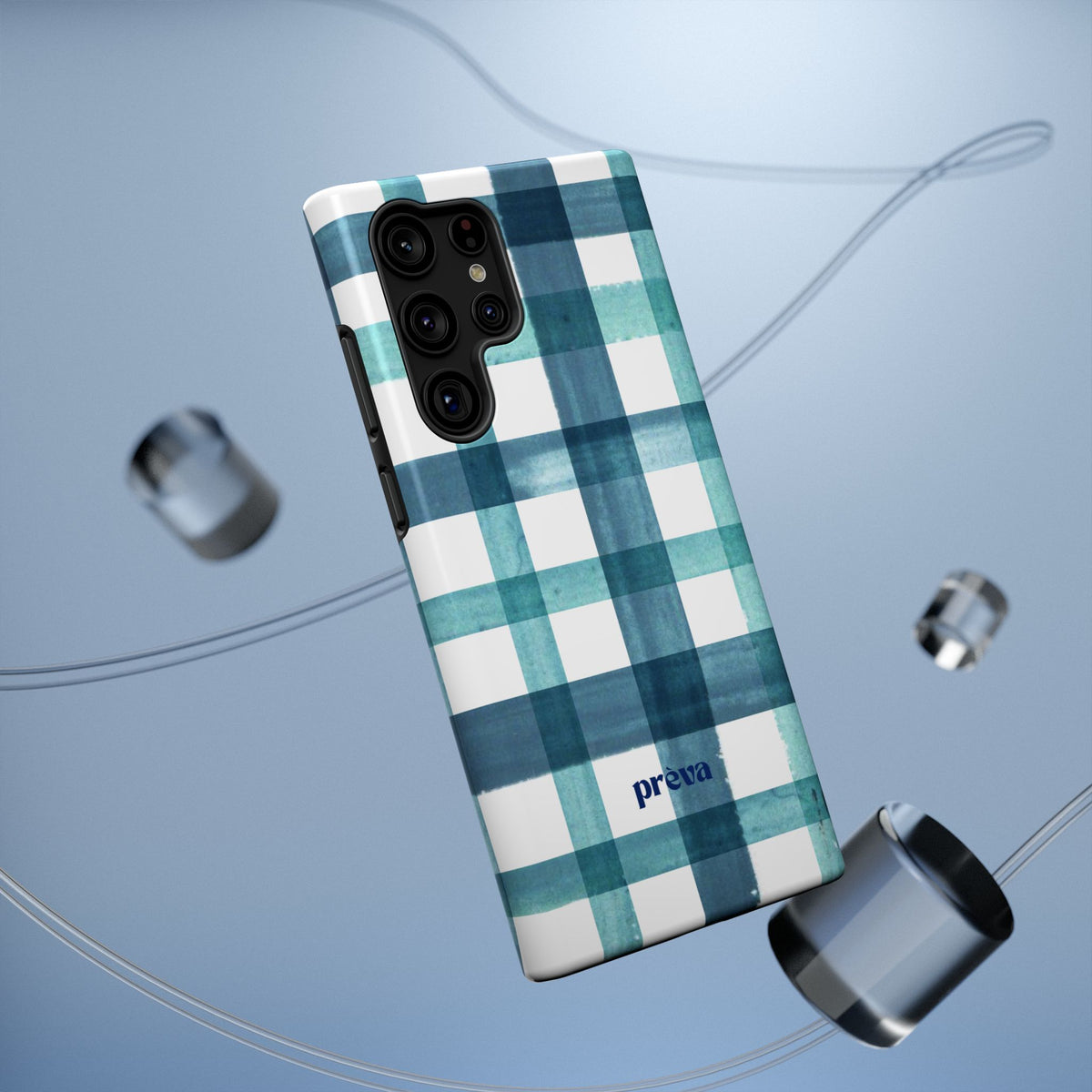 Teal Plaid Phone Case