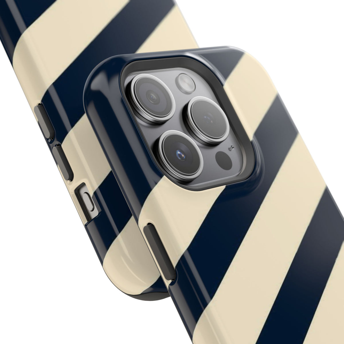 Striped Navy & Cream Phone Case