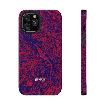 Marbled Red & Purple Impact Phone Case