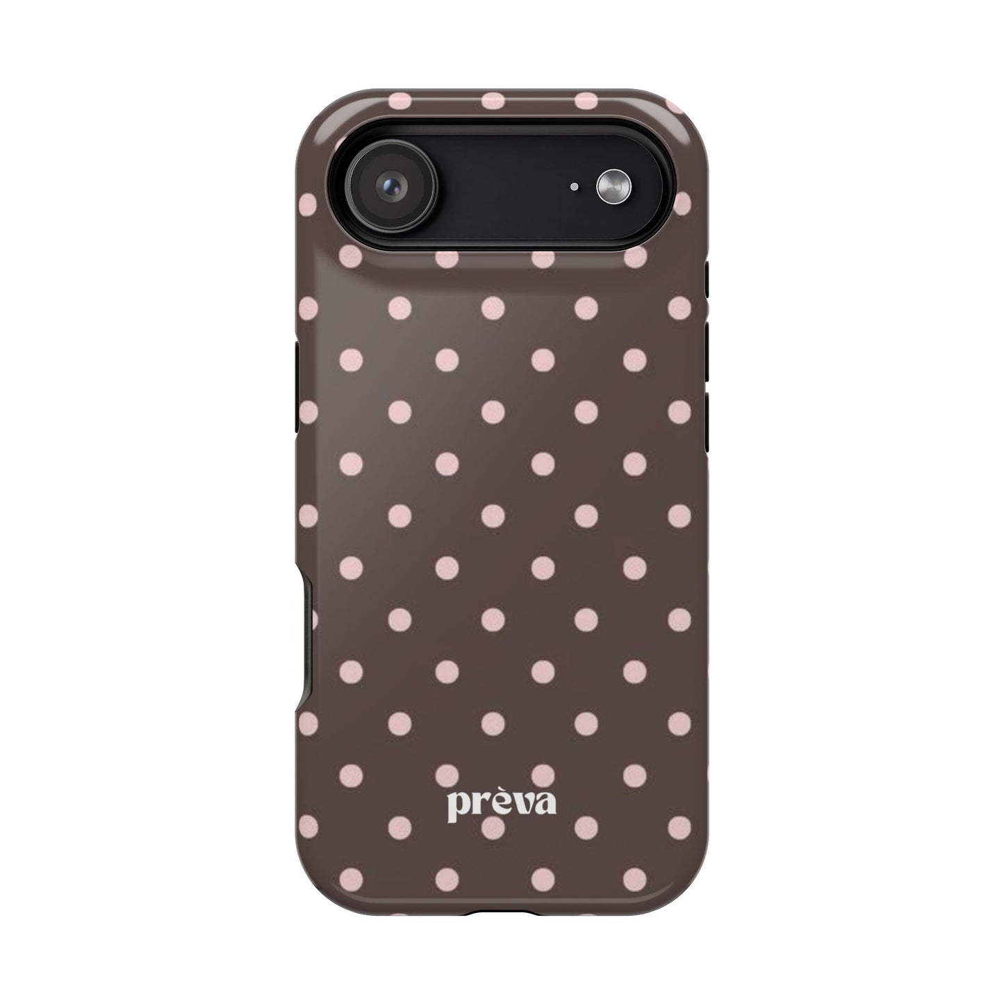 Brown and Pink Polka Dot Phone Case