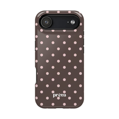 Brown and Pink Polka Dot Phone Case