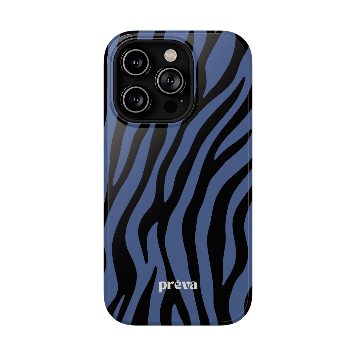 Blue & Black Zebra Stripe Phone Case