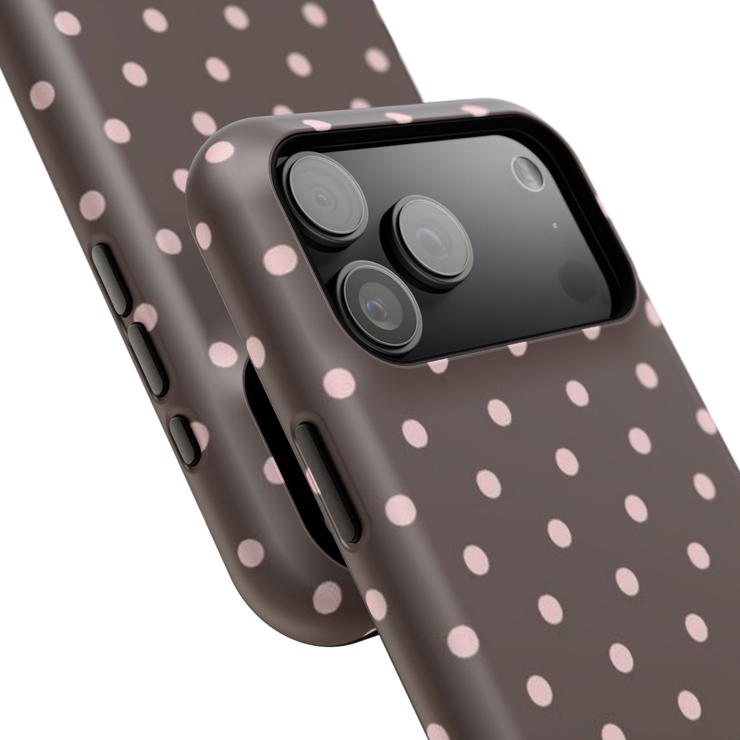 Brown and Pink Polka Dot Phone Case