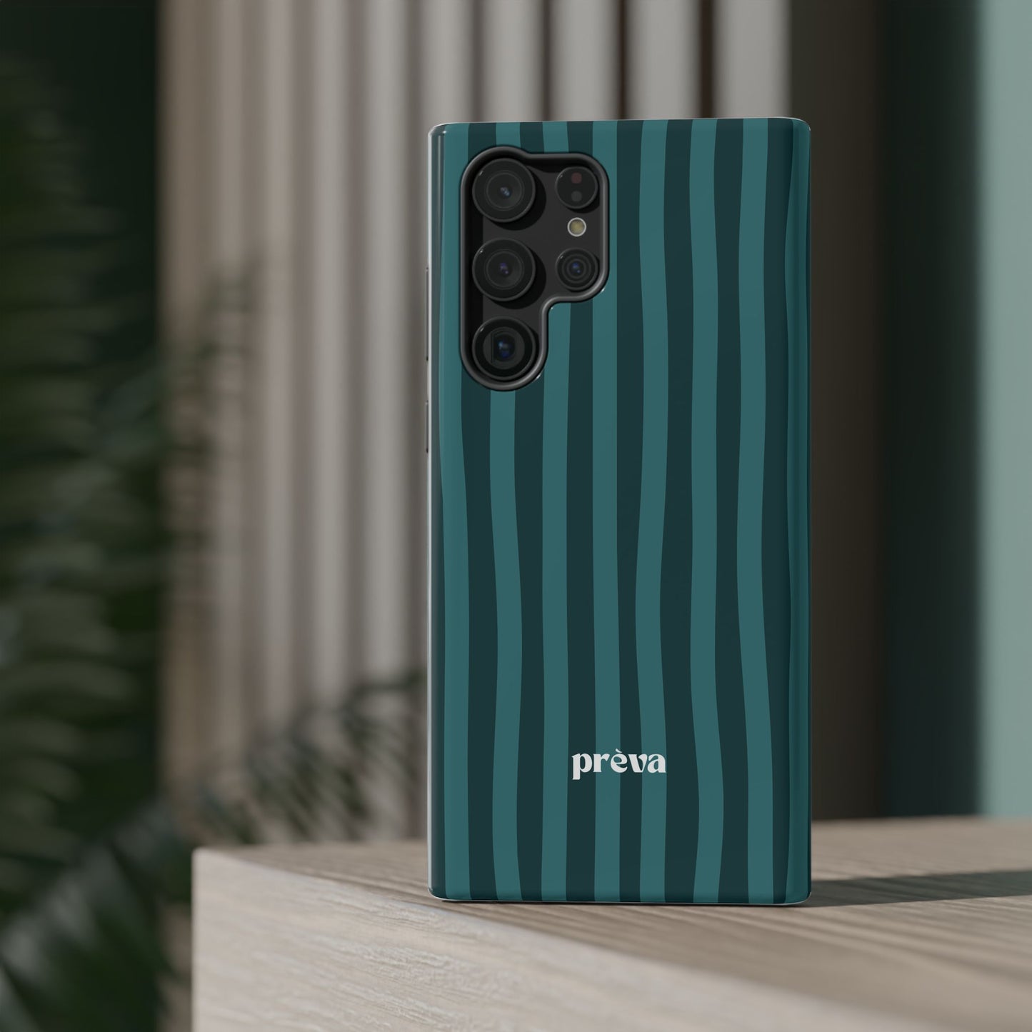 Dark Stripes Turquoise Phone Case