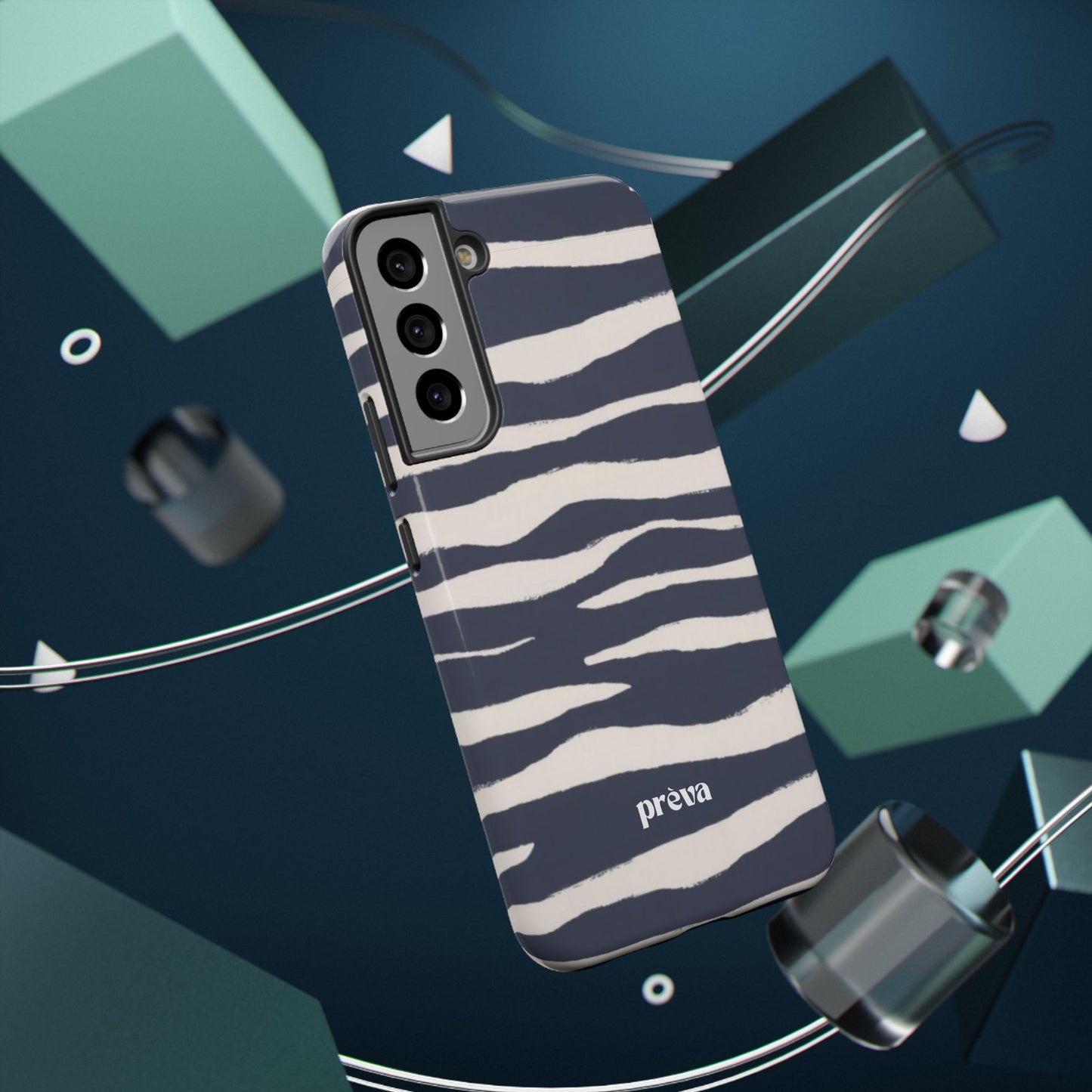Navy & Cream Zebra Phone Case