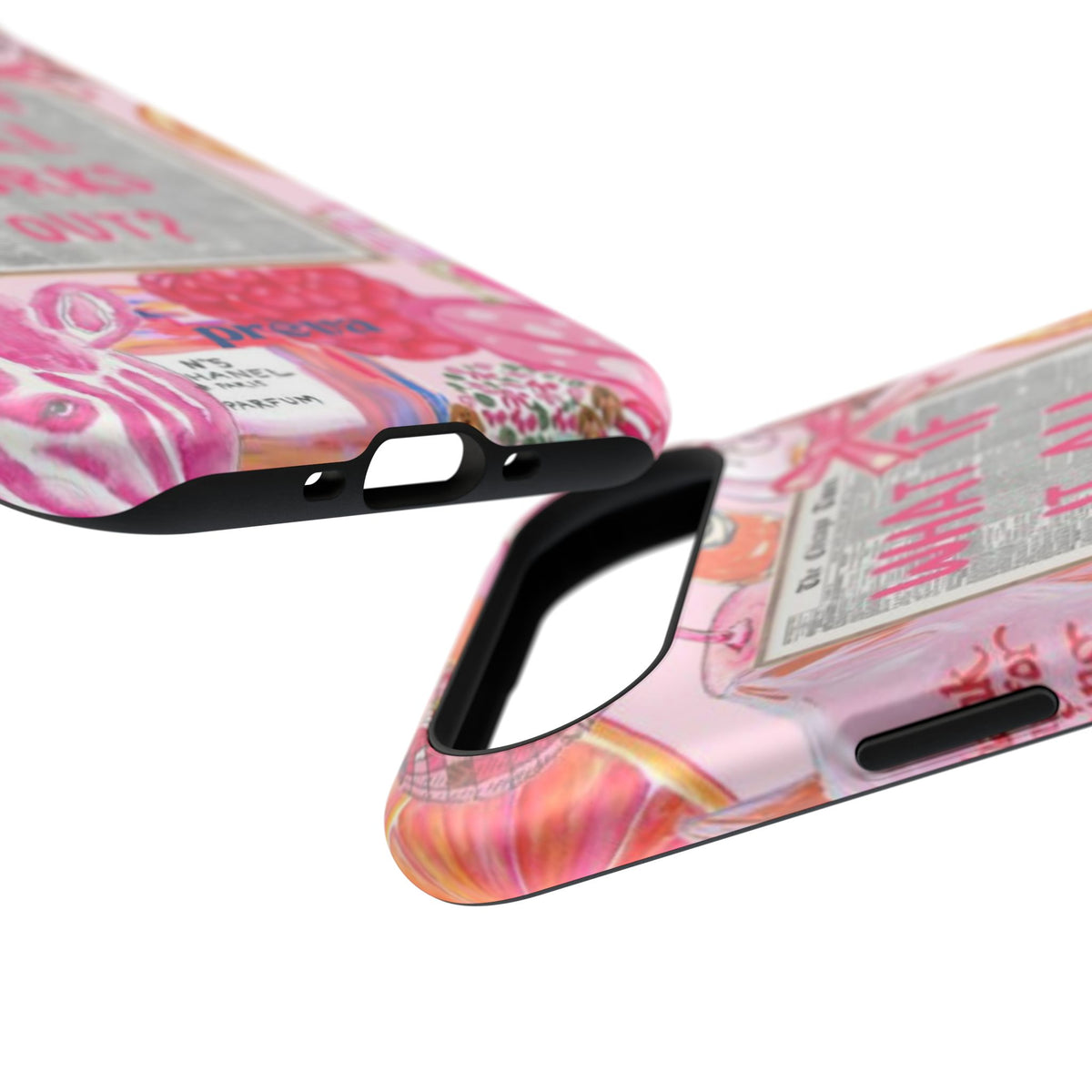 Pink "What If It All Works Out?" Collage Phone Case