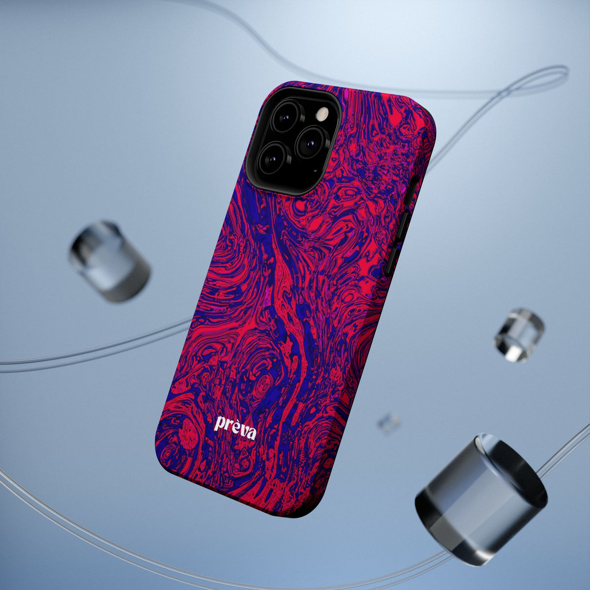 Marbled Red & Purple Impact Phone Case