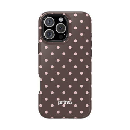 Brown and Pink Polka Dot Phone Case