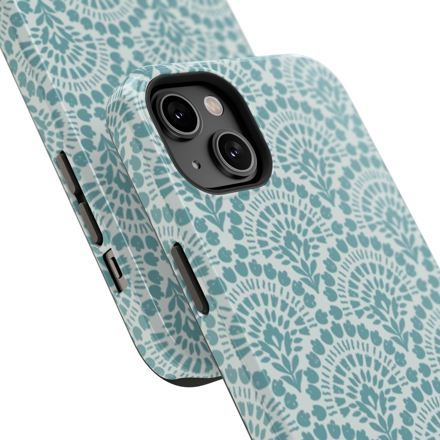 Aqua Lace Pattern Phone Case