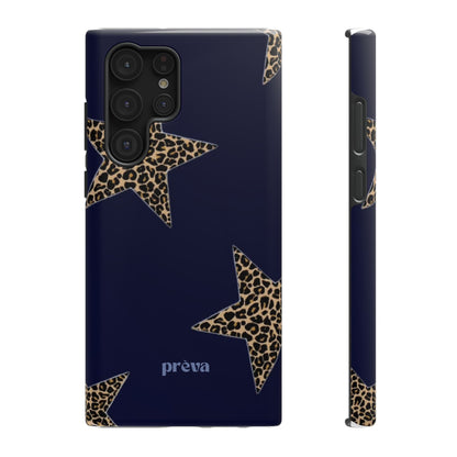Navy Leopard Star Phone Case