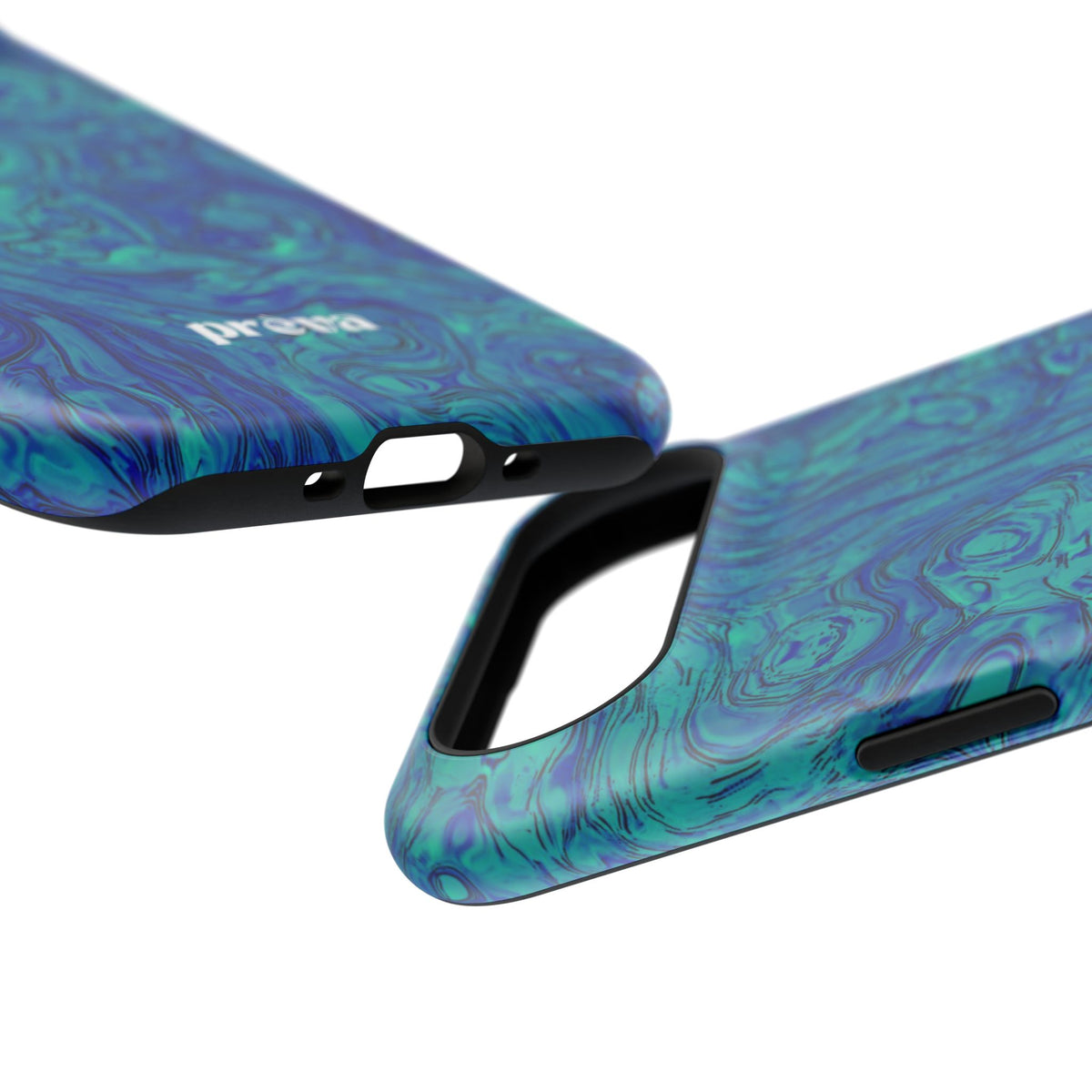 Blue Marble Impact-Resistant Phone Case — Protective Ripple Swirl Design