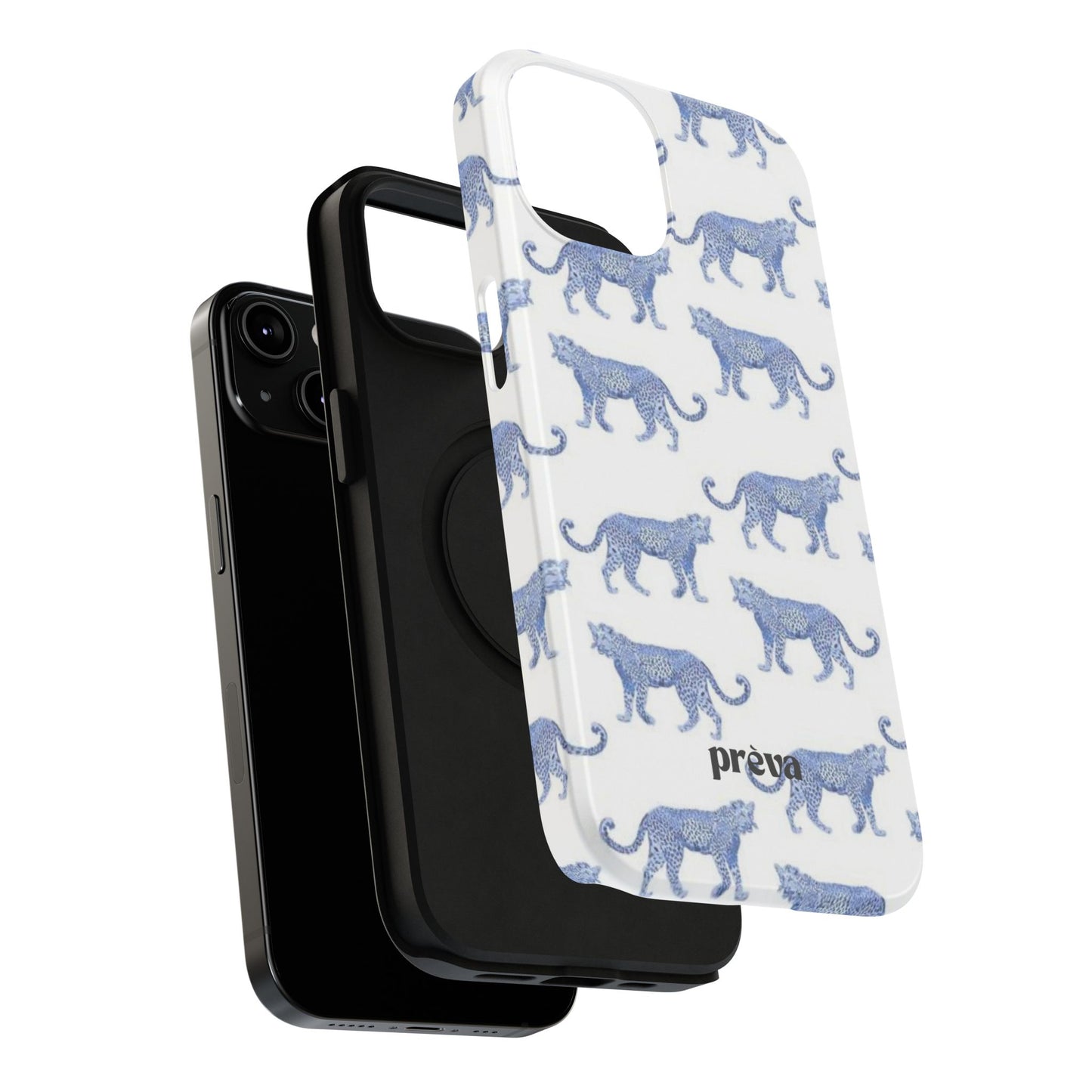 Blue Leopard Pattern Phone Case