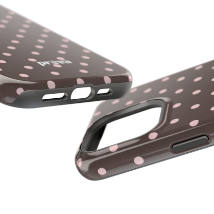 Brown and Pink Polka Dot Phone Case