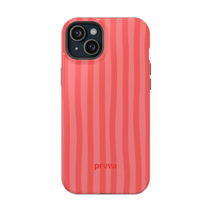 Coral Stipes Phone Case