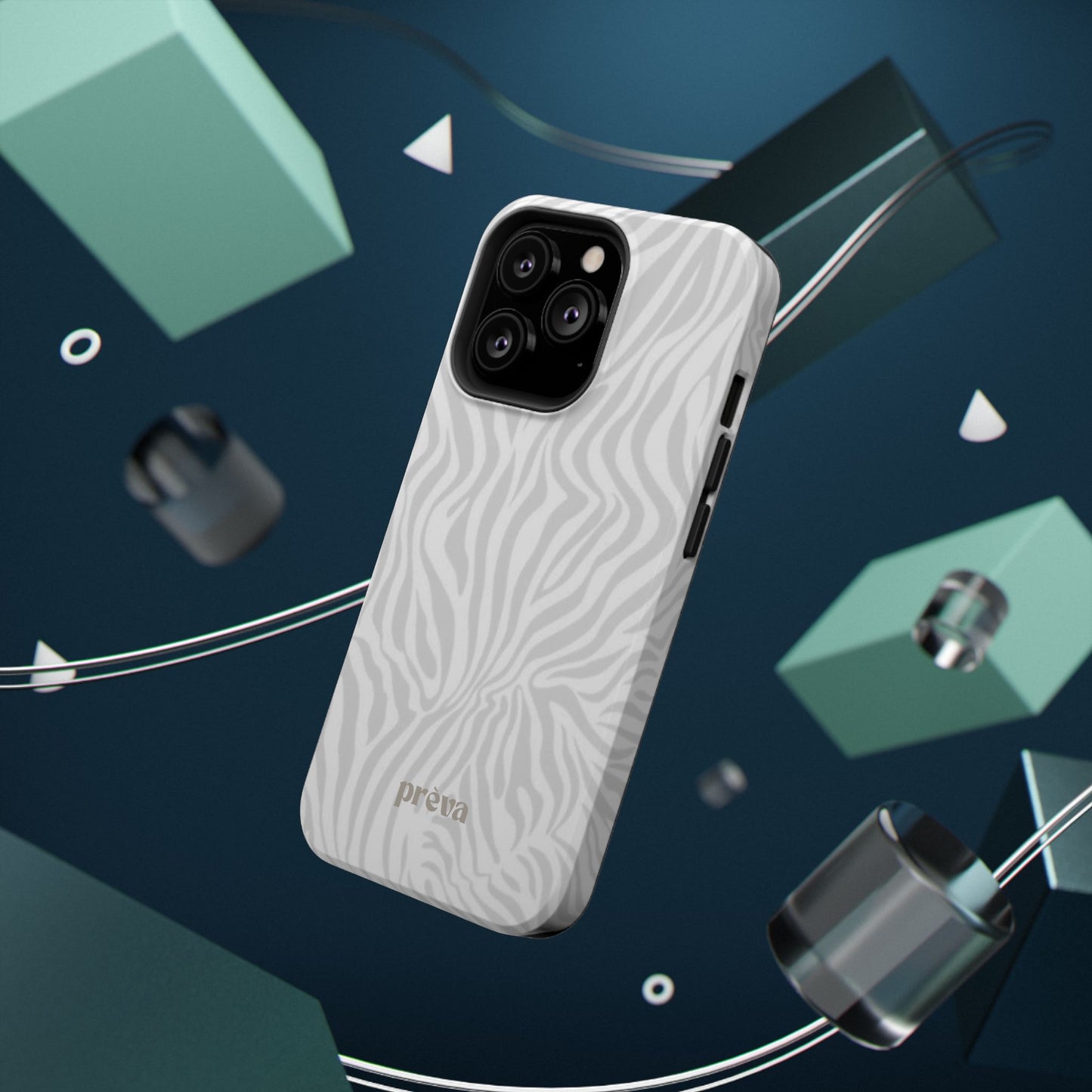 Zebra White Wave Phone Case