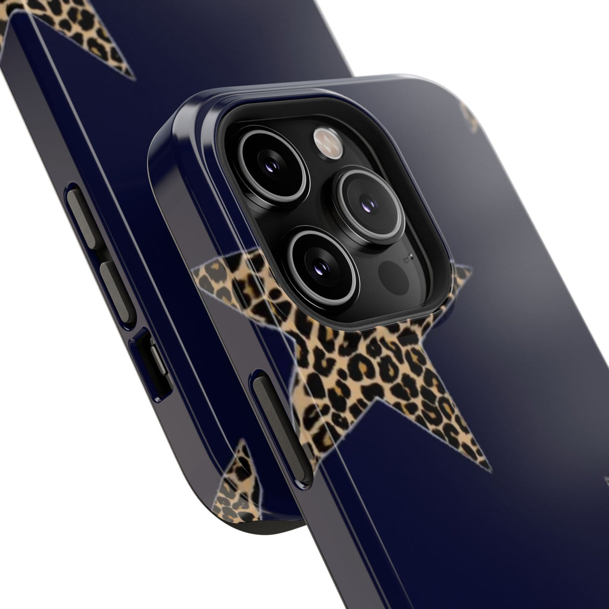 Navy Leopard Star Phone Case
