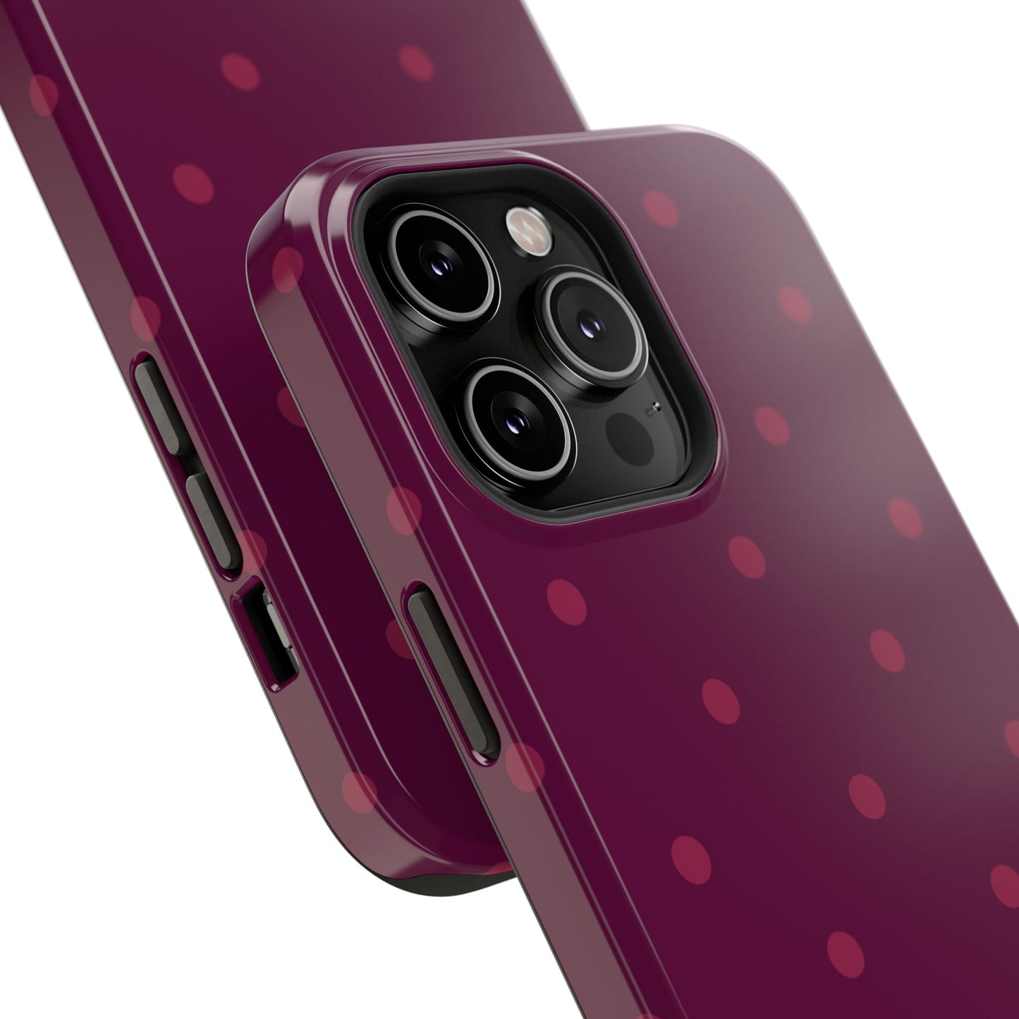 Maroon Polka Dots Phone Case