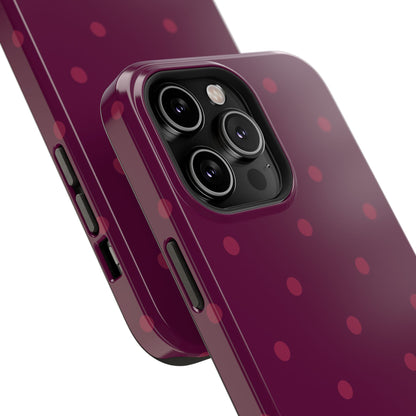 Maroon Polka Dots Phone Case
