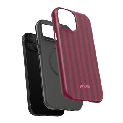 Burgandy Stripes x Ava Dudderar Phone Case