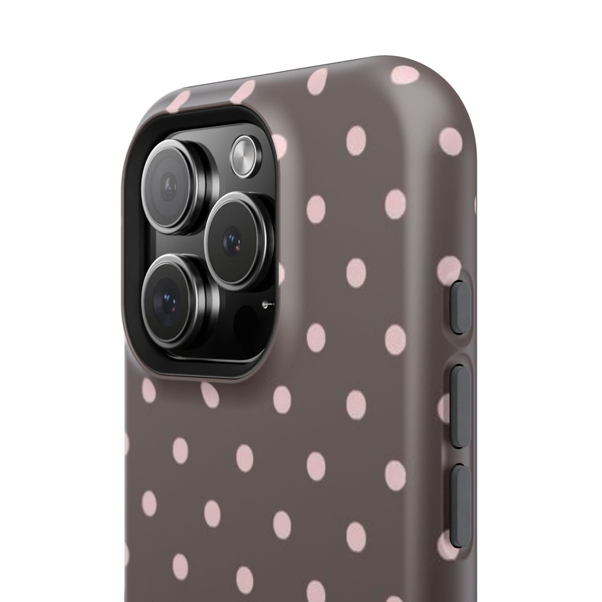 Brown and Pink Polka Dot Phone Case