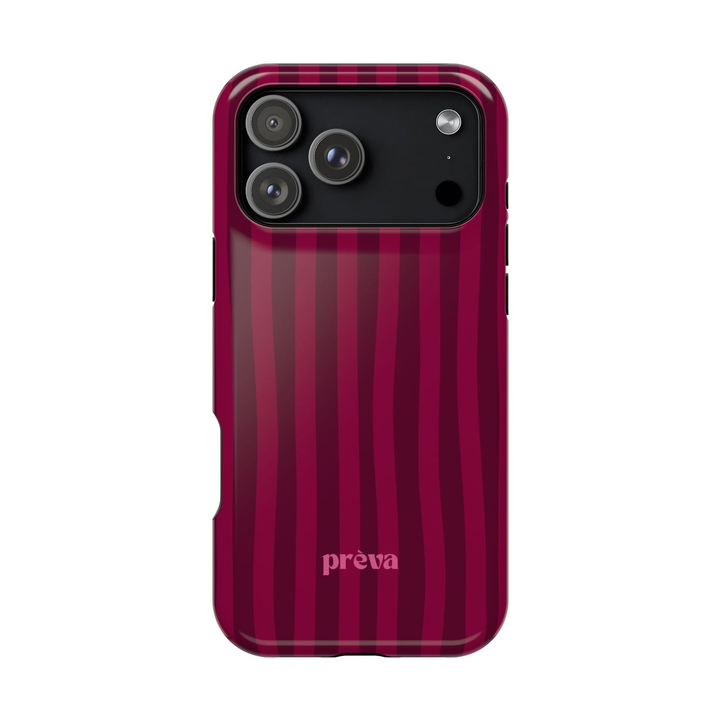 Burgandy Stripes x Ava Dudderar Phone Case