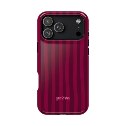Burgandy Stripes x Ava Dudderar Phone Case