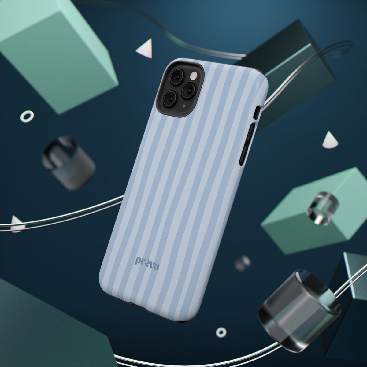 Pastel Blue Stripes Phone Case